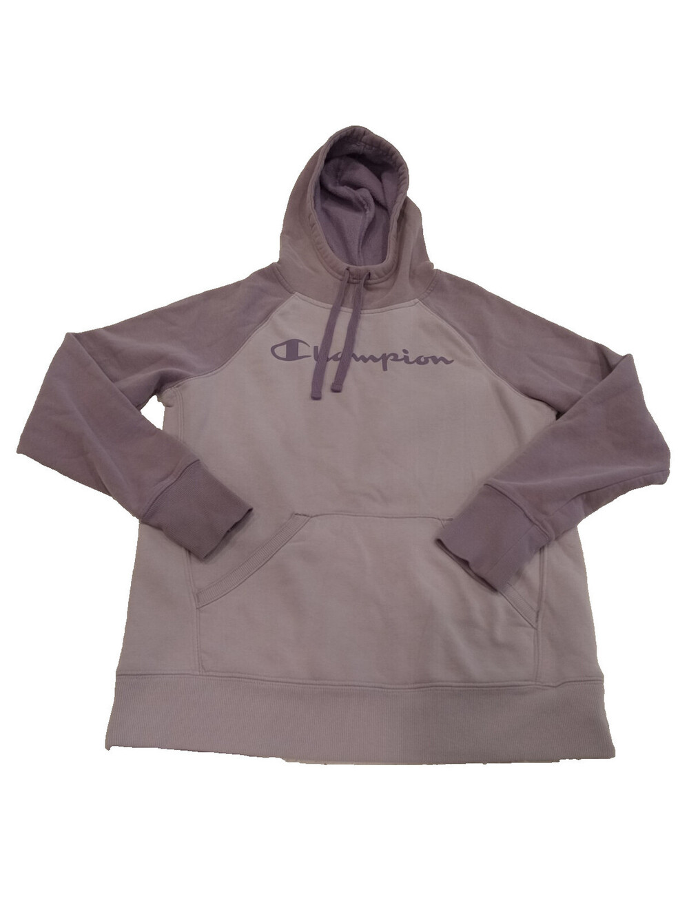 Champion Hoodie Womens Small Smoked Lilac Purple Fleece Cursive Script Logo S
